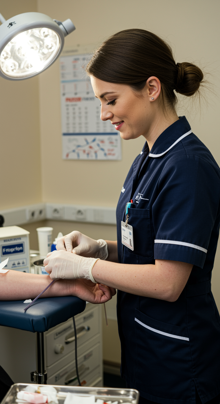 professional nurse in a clean